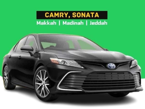 Toyota Camry taxi for Umrah & Hajj pilgrims in Makkah, Jeddah, Madinah, Taif, and Riyadh