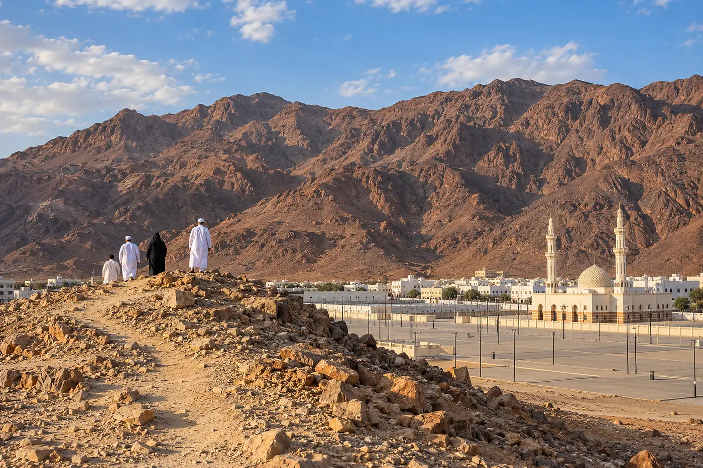 Jabal al-Rumah, the Archers' Hill, facing Mount Uhud