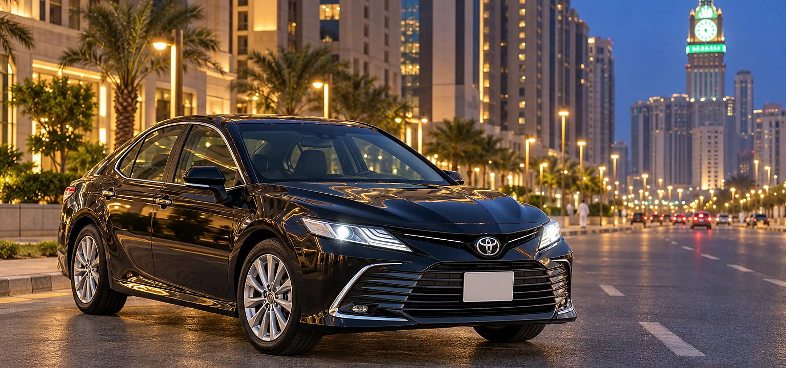 Toyota Camry Umrah taxi: our Toyota Camry for pilgrims in Makkah, Madinah and Jeddah