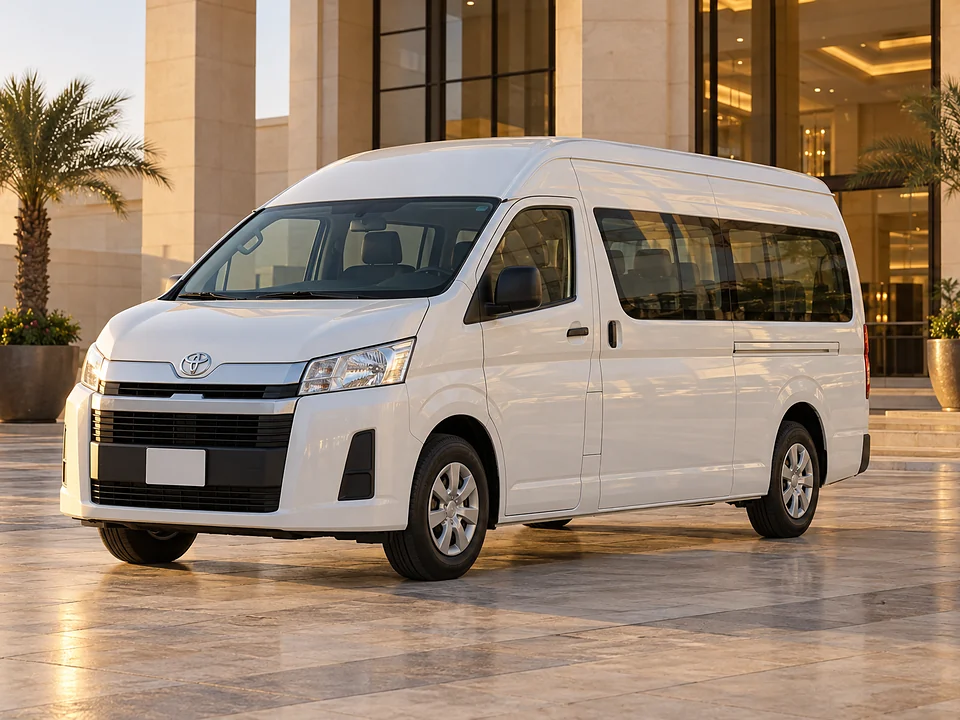 Toyota Hiace in the Online Umrah Taxi fleet, 11 passenger seats